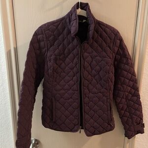 Eddie Bauer Quilted Goose Down Purple Zip Up Jacket